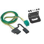 Trailer Wiring and Bracket For 96-03 Chevy Express GMC Savana 1500 2500 3500 w/Factory Tow Package 4-Flat Harness Plug Play