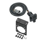 7-Way RV Trailer Wiring Harness w/ Mounting Bracket For 99-01 Ford F-250 F-350 F-450 F-550 Super Duty w/Factory 4-Flat