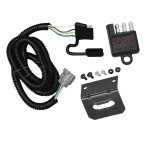 Trailer Wiring and Bracket w/ Light Tester For 01-03 Lexus RX300 Toyota Highlander 01-02 4Runner Land Cruiser 01-07 LX470 08-11 LX570 Plug & Play 4-Flat Harness