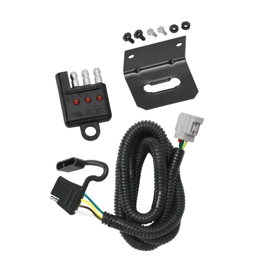 Trailer Wiring and Bracket w/ Light Tester For 10-21 Lexus RX350 18-21 RX350L 10-21 RX450h w/Factory Tow Pkg. Plug & Play 4-Flat Harness