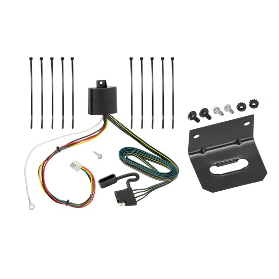 Trailer Wiring and Bracket For 16-23 Mazda CX-9 w/Factory Tow Package 4-Flat Harness Plug Play