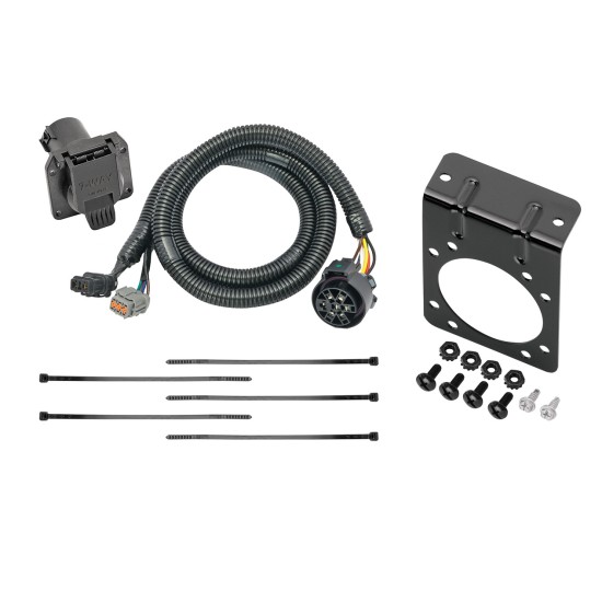 7-Way RV Trailer Wiring Kit w/ Mounting Bracket For 05-24 Frontier 05-12 Pathfinder 05-15 Xterra 09-12 Equator --Canada Only-- w/Factory Tow Package