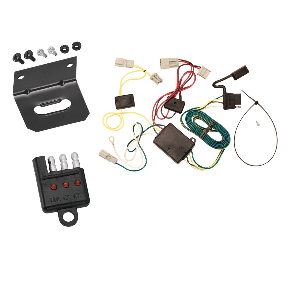 Trailer Wiring and Bracket w/ Light Tester For 06-08 Acura TSX 03-07 Honda Accord 4 Dr. Sedan Plug & Play 4-Flat Harness