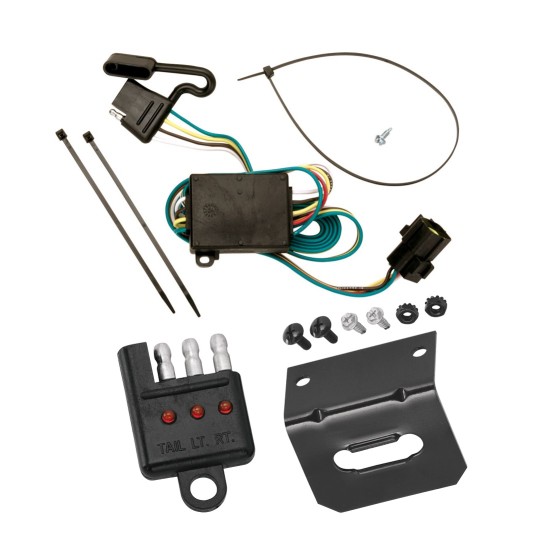 Trailer Wiring and Bracket and Light Tester For 03-06 KIA Sorento All Styles 4-Flat Harness Plug Play