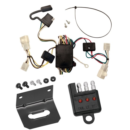 Trailer Wiring and Bracket and Light Tester For 02-06 Toyota Camry 4 Dr. Sedan 4-Flat Harness Plug Play