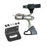 Trailer Wiring and Bracket For 85-91 Chevy Blazer Suburban GMC Jimmy C/K Pickup 91-97 Sonoma 4-Flat Harness Plug Play 