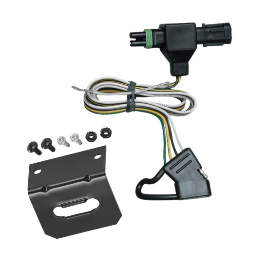 Trailer Wiring and Bracket For 85-91 Chevy Blazer Suburban GMC Jimmy C/K Pickup 91-97 Sonoma 4-Flat Harness Plug Play 