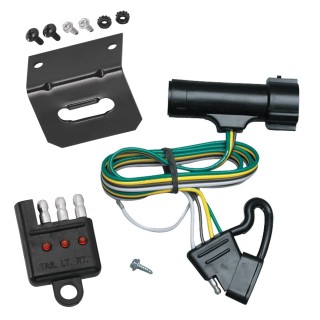 Trailer Wiring and Bracket and Light Tester For 80-86 Ford Bronco F-150 250 350 80-83 F-100 83-85 Ranger 4-Flat Harness Plug Play