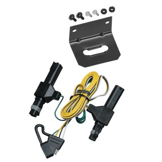 Trailer Wiring and Bracket For 86-93 Dodge D/W 150 250 350 Ramcharger Dakota 94-02 Ram 3500 1994 Ram 1500 2500 4-Flat Harness Plug Play