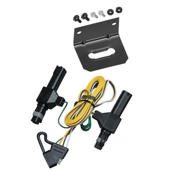 Trailer Wiring and Bracket For 86-93 Dodge D/W 150 250 350 Ramcharger Dakota 94-02 Ram 3500 1994 Ram 1500 2500 4-Flat Harness Plug Play