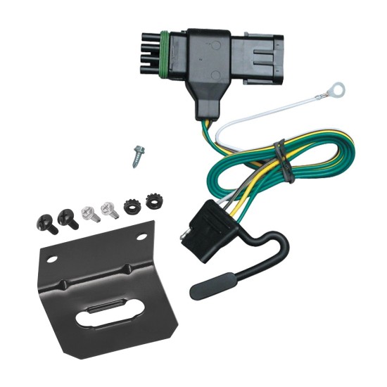 Trailer Wiring and Bracket For 92-99 Chevy GMC C/K 1500 2500 95-00 Tahoe 92-94 Blazer 92-00 GMC Yukon Denali 99-00 Escalade 4-Flat Harness Plug Play