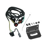 Trailer Wiring and Bracket For 91-95 Chrysler Town Country Dodge Caravan Grand Caravan Plymouth Grand Voyager 03-10 Dakota 06-09 Mitsubishi Raider 2011 Ram Dakota 4-Flat Harness Plug Play