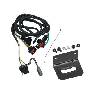 Trailer Wiring and Bracket For 91-95 Chrysler Town Country Dodge Caravan Grand Caravan Plymouth Grand Voyager 03-10 Dakota 06-09 Mitsubishi Raider 2011 Ram Dakota 4-Flat Harness Plug Play