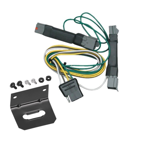 Trailer Wiring and Bracket For 92-97 Ford Crown Victoria Mercury Grand Marquis 94-04 Ford Mustang Except Cobra SVT Plug & Play 4-Flat Harness