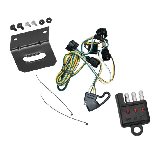 Trailer Wiring and Bracket and Light Tester For 95-03 Dakota 95-02 Dodge Ram 1500 2500 3500 4000 4-Flat Harness Plug Play