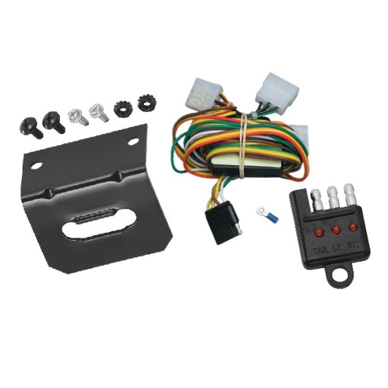 Trailer Wiring and Bracket and Light Tester For 94-97 Honda Passport 92-97 Isuzu Rodeo All Styles 4-Flat Harness Plug Play