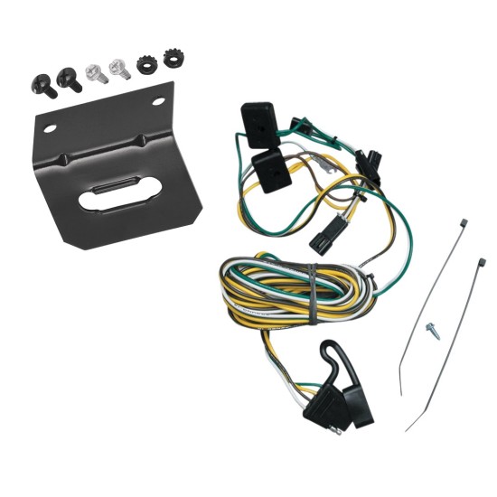 Trailer Wiring and Bracket For 87-95 Chevy G10 G20 G30 GMC G1500 G2500 G3500 Van 4-Flat Harness Plug Play