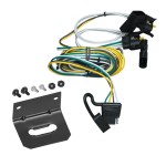 Trailer Wiring and Bracket For 00-03 Ford Ranger 95-02 Van 97-03 F-150 Expedition 01-03 Explorer Lincoln Navigator 4-Flat Harness Plug Play