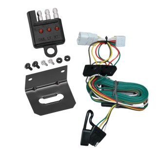 Trailer Wiring and Bracket w/ Light Tester For 97-01 Jeep Cherokee Plug & Play 4-Flat Harness