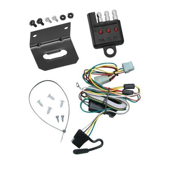 Trailer Wiring and Bracket w/ Light Tester For 97-05 Chevy Venture 99-09 Pontiac Montana 97-98 Trans Sport Plug & Play 4-Flat Harness