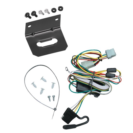  Trailer Wiring and Bracket For 97-05 Chevy Venture 99-09 Pontiac Montana 97-98 Trans Sport Plug & Play 4-Flat Harness