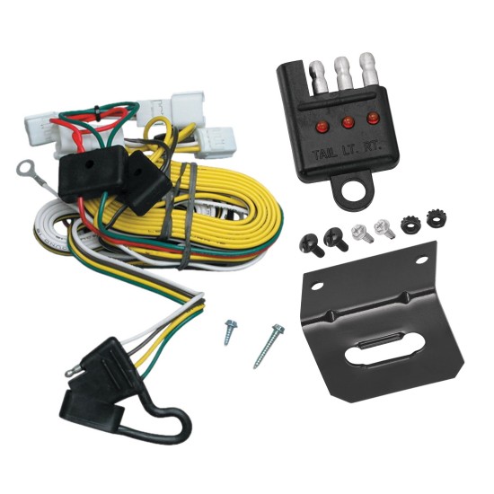 Trailer Wiring and Bracket w/ Light Tester For 97-01 Toyota Camry 4 Dr. Sedan Plug & Play 4-Flat Harness