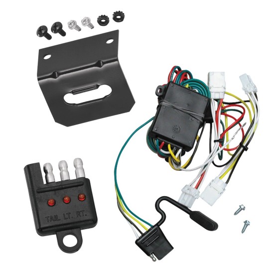 Trailer Wiring and Bracket w/ Light Tester For 97-03 Infiniti QX4 98-01 Nissan Altima 96-04 Pathfinder Plug & Play 4-Flat Harness