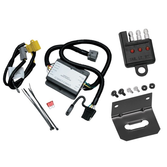 Trailer Wiring and Bracket w/ Light Tester For 2000 Toyota Tundra Plug & Play 4-Flat Harness