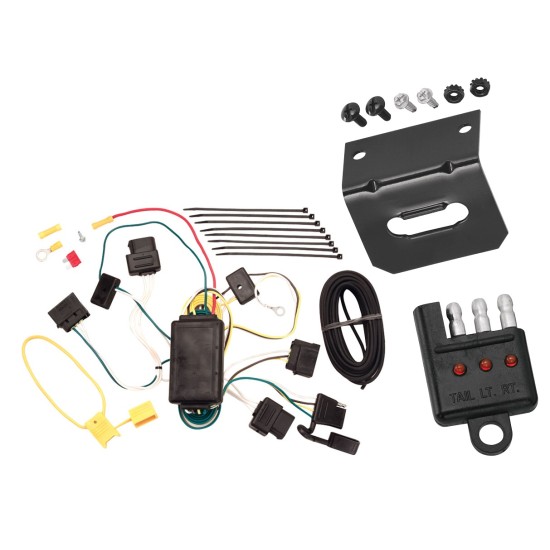 Trailer Wiring and Bracket w/ Light Tester For 04-07 Ford Freestar Mercury Monterey Plug & Play 4-Flat Harness