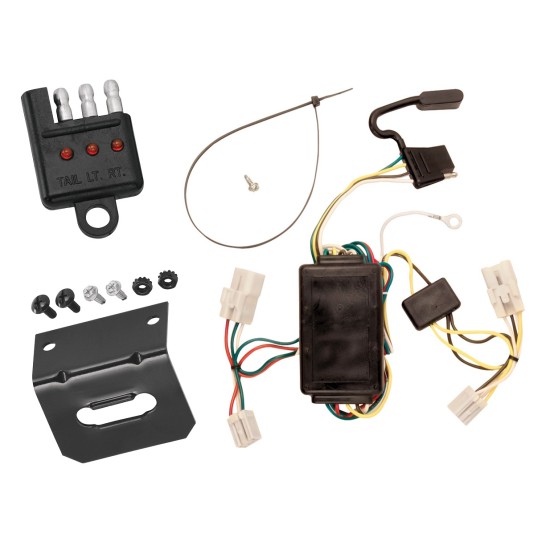 Trailer Wiring and Bracket w/ Light Tester For 00-02 Toyota Echo 03-08 Matrix Plug & Play 4-Flat Harness