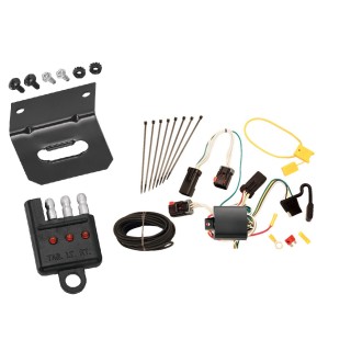 Trailer Wiring and Bracket w/ Light Tester For 07-09 Chrysler Aspen 04-09 Dodge Durango Plug & Play 4-Flat Harness