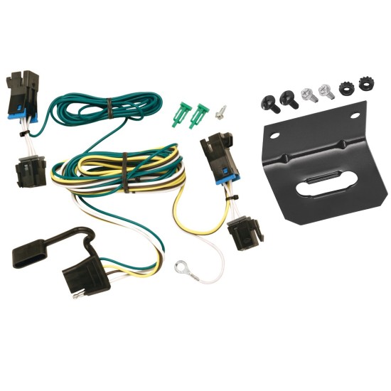 Trailer Wiring and Bracket For 03-24 Chevy Express GMC Savana 1500 2500 3500 Plug & Play 4-Flat Harness