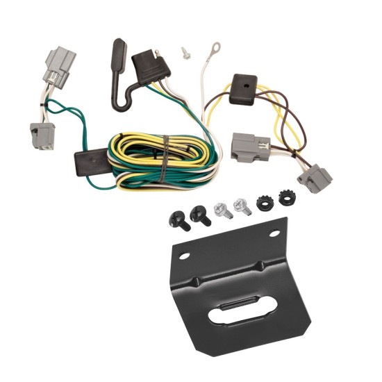 Trailer Wiring and Bracket For 05-07 Ford Five Hundred Freestyle Plug & Play 4-Flat Harness