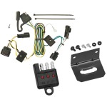 Trailer Wiring and Bracket w/ Light Tester For 05-10 Chevy Cobalt 4 Door Inc. SS Sport 05-06 Pontiac Pursuit Plug & Play 4-Flat Harness