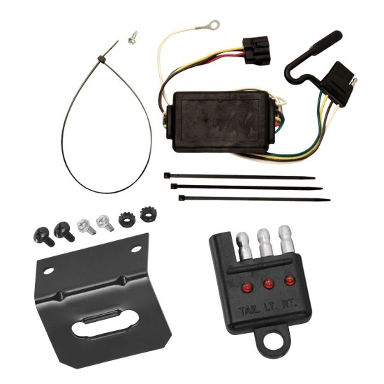 Trailer Wiring and Bracket w/ Light Tester For 05-10 KIA Sportage 6 Cyl. Plug & Play 4-Flat Harness