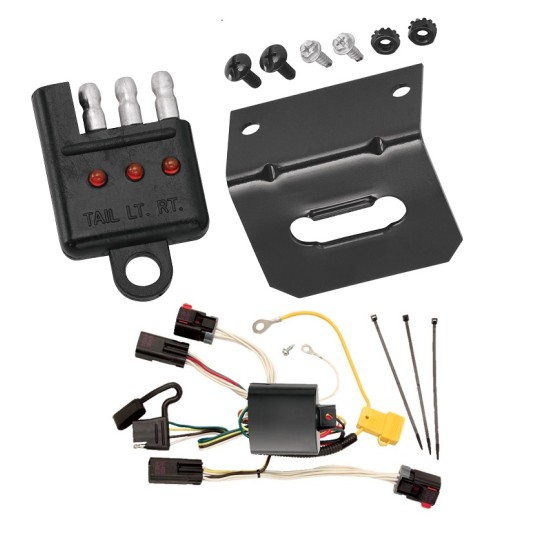 Trailer Wiring and Bracket w/ Light Tester For 08-10 Chrysler 300 05-07 300 C Plug & Play 4-Flat Harness