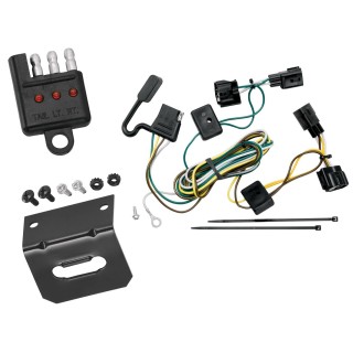 Trailer Wiring and Bracket w/ Light Tester For 98-06 Jeep Wrangler ( TJ Canada Only ) Plug & Play 4-Flat Harness