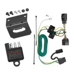 Trailer Wiring and Bracket w/ Light Tester For 07-18 Jeep Wrangler Plug & Play 4-Flat Harness