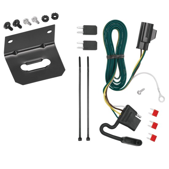 Trailer Wiring and Bracket For 07-09 Chevy Equinox Pontiac Torrent Suzuki XL-7 Plug & Play 4-Flat Harness