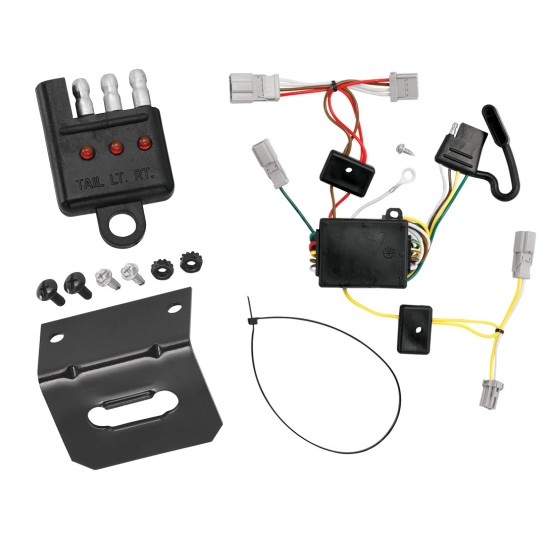 Trailer Wiring and Bracket w/ Light Tester For 06-07 Honda Accord 2 Dr. Coupe Plug & Play 4-Flat Harness