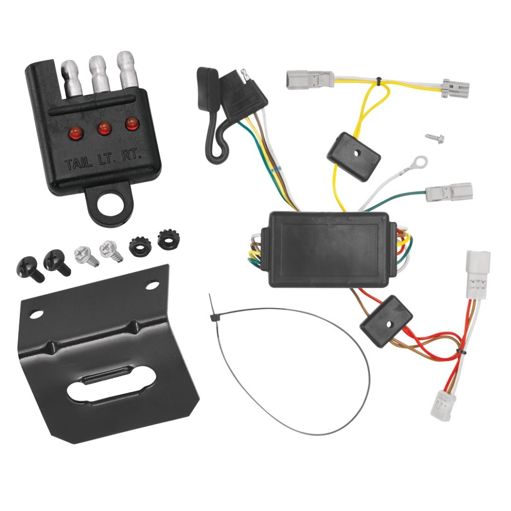 Trailer Wiring and Bracket w/ Light Tester For 03-05 Honda Accord 2 Dr. Coupe Plug & Play 4-Flat Harness