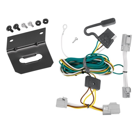 Trailer Wiring and Bracket For 08-09 Ford Taurus 4 Dr. Sedan 08-09 Mercury Sable Plug & Play 4-Flat Harness