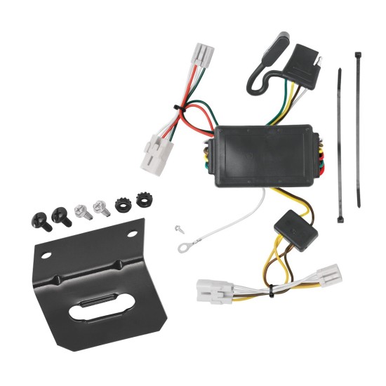 Trailer Wiring and Bracket For 04-06 Chevy Aveo 07-11 Aveo5 Hatchback 09-10 Pontiac G3 Hatchback Plug & Play 4-Flat Harness