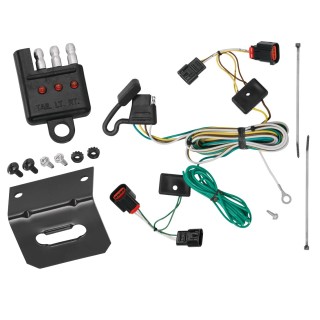 Trailer Wiring and Bracket w/ Light Tester For 09-12 VW Volkswagen Routan Plug & Play 4-Flat Harness