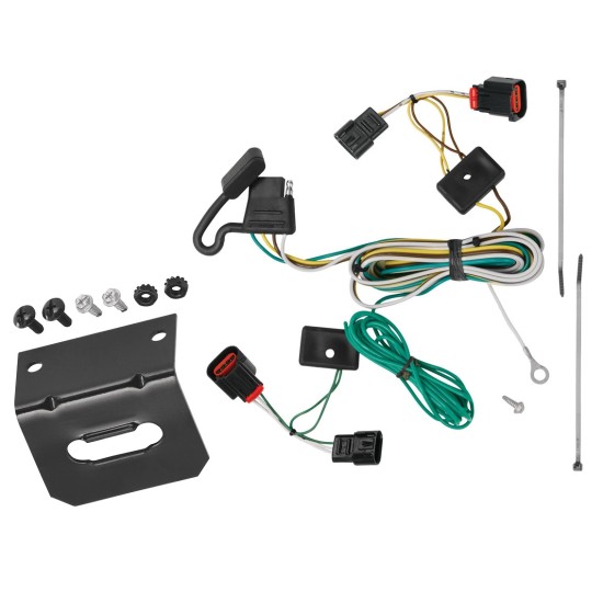 Trailer Wiring and Bracket For 09-12 VW Volkswagen Routan Plug & Play 4-Flat Harness