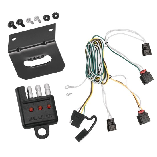 Trailer Wiring and Bracket w/ Light Tester For 2010 Dodge Journey Plug & Play 4-Flat Harness