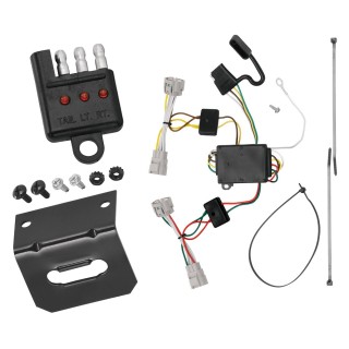 Trailer Wiring and Bracket w/ Light Tester For 09-15 Toyota Tacoma 93-98 T100 08-12 Hilux Plug & Play 4-Flat Harness