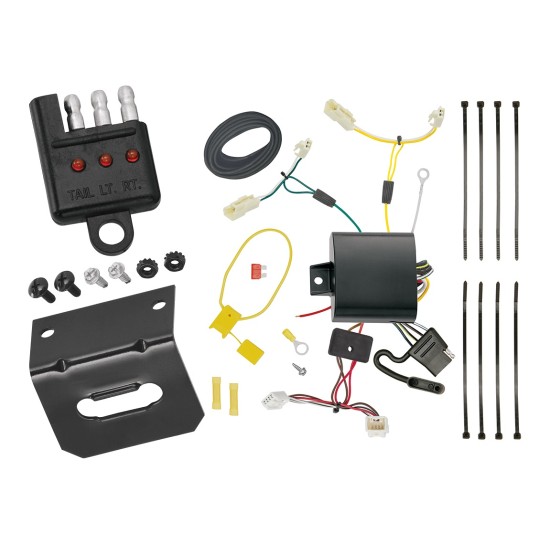 Trailer Wiring and Bracket w/ Light Tester For 11-14 Toyota Sienna 15-20 Sienna SE Plug & Play 4-Flat Harness