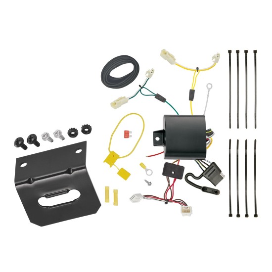 Trailer Wiring and Bracket For 11-14 Toyota Sienna 15-20 Sienna SE Plug & Play 4-Flat Harness