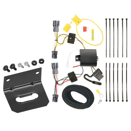 Trailer Wiring and Bracket For 10-18 Hyundai Tucson Plug & Play 4-Flat Harness